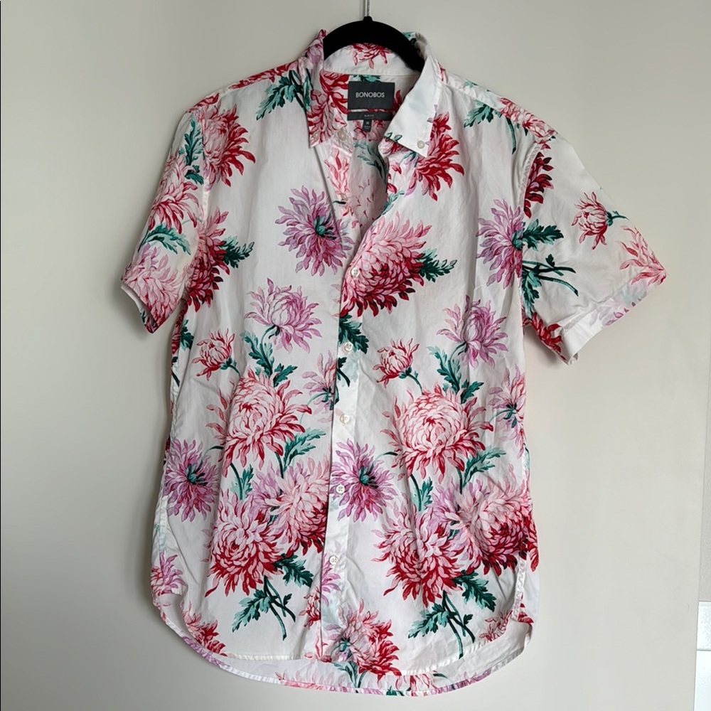 Bonobos Men's Floral White Shirt